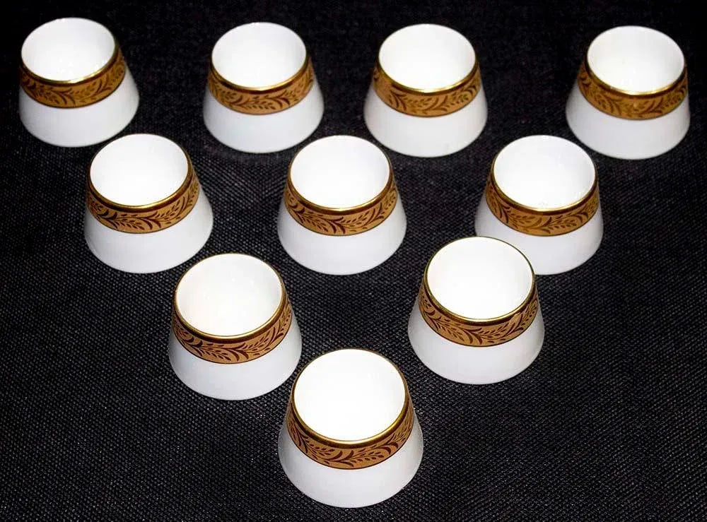 1960s Hutschenreuther Single Egg Cups Furstenkrone Pattern - Set of 10 - 2