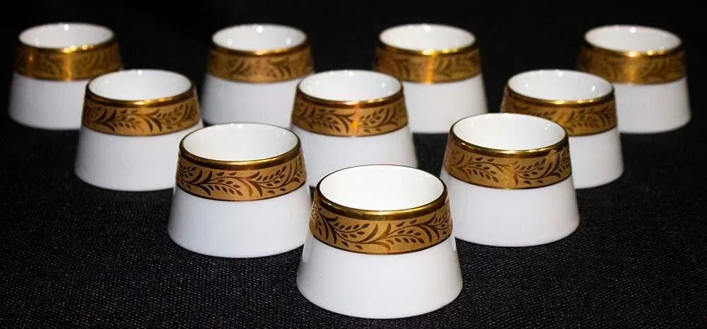 1960s Hutschenreuther Single Egg Cups Furstenkrone Pattern - Set of 10 - 5