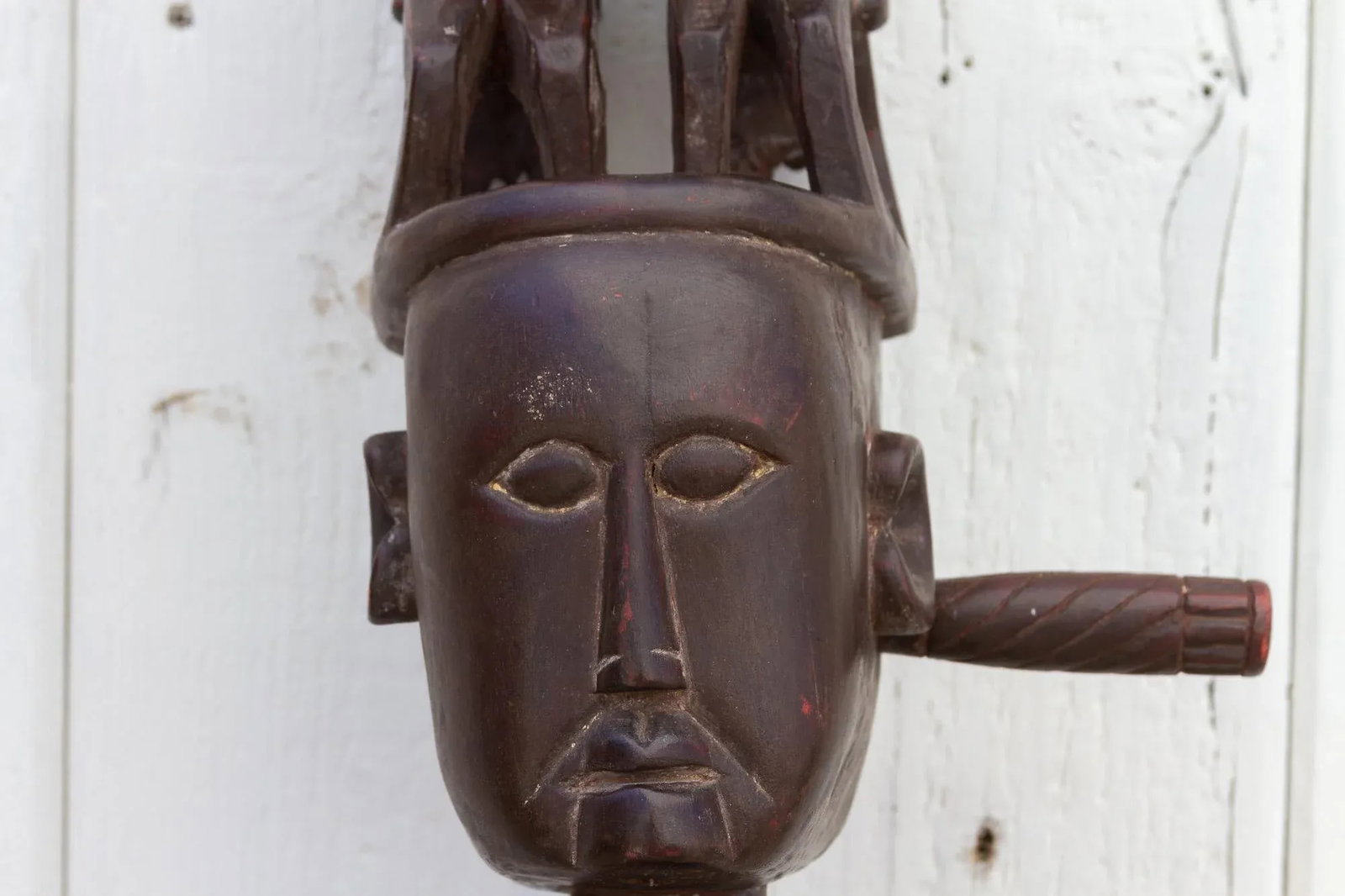 Tall Tribal Nepalese Carved Instrument - 4