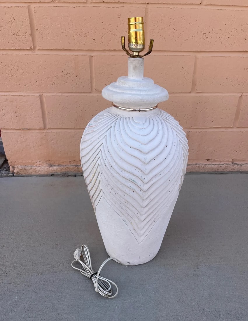 Vintage Postmodern Plaster Table Lamp - 4