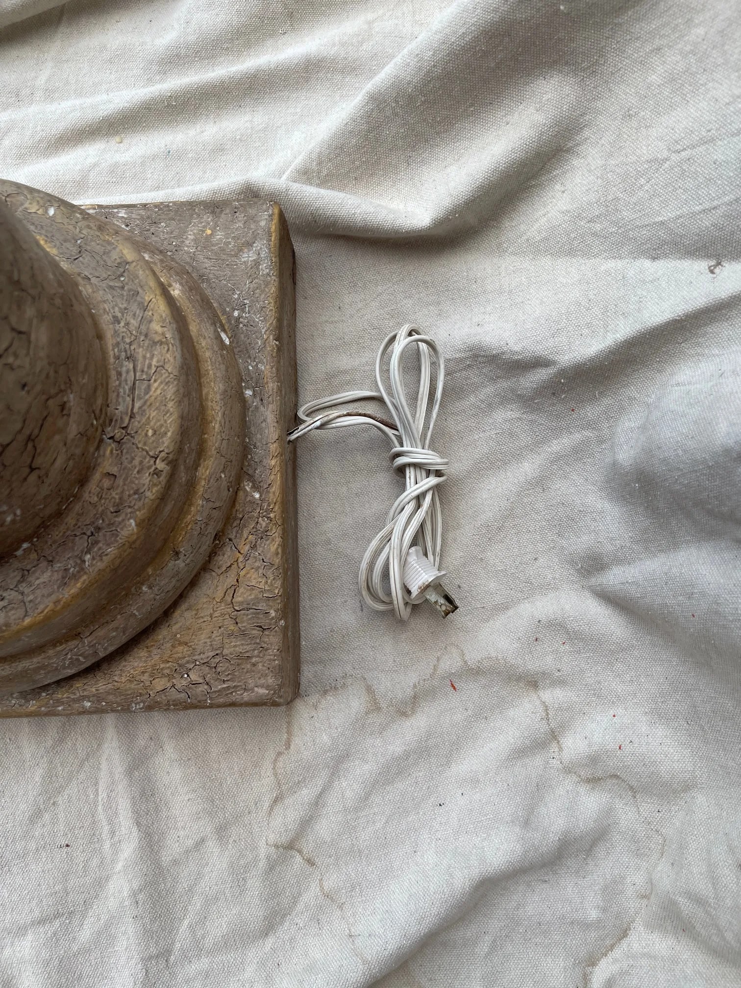 Vintage Neoclassic Plaster Column Floor Lamp - 11