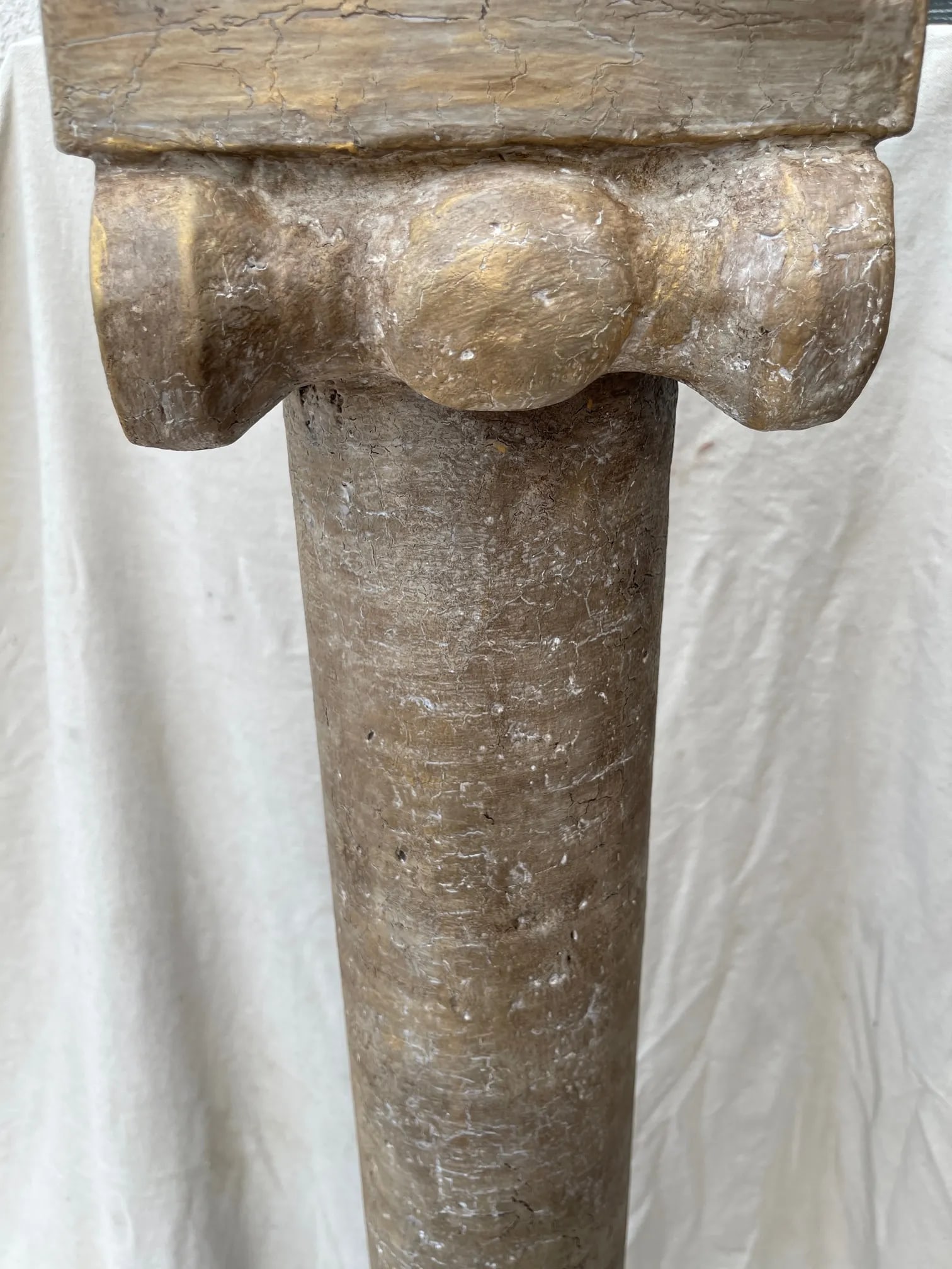 Vintage Neoclassic Plaster Column Floor Lamp - 6