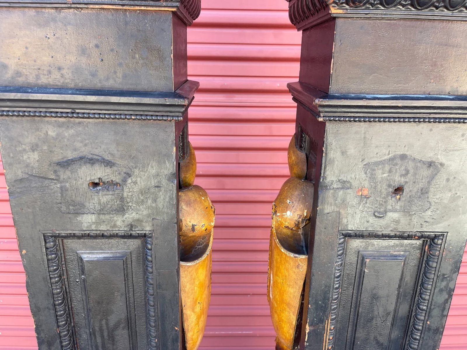 Antique 19c Architectural Salvage Newel Post-A Pair - 5