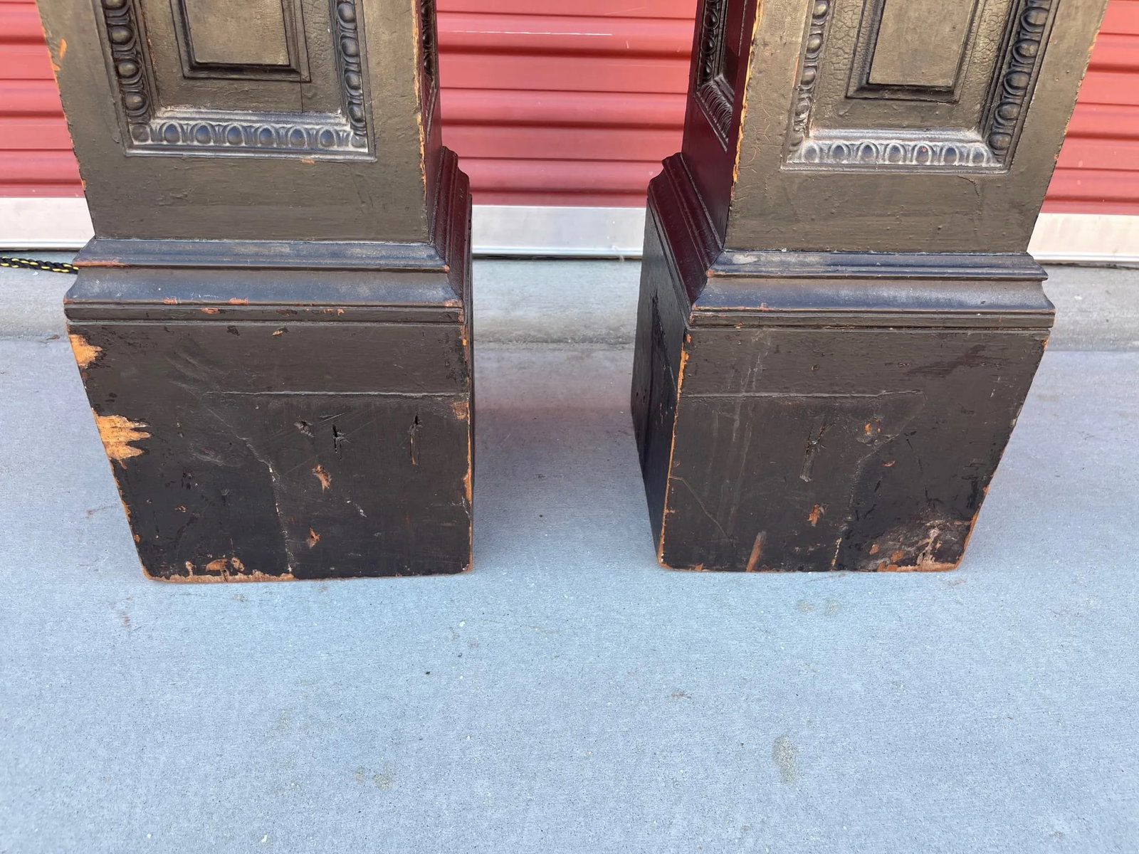 Antique 19c Architectural Salvage Newel Post-A Pair - 7