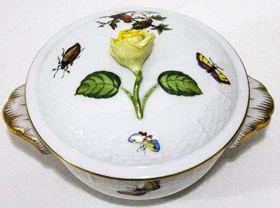 Herend Covered Sugar/Candy Dish - Made in Hungary - 7