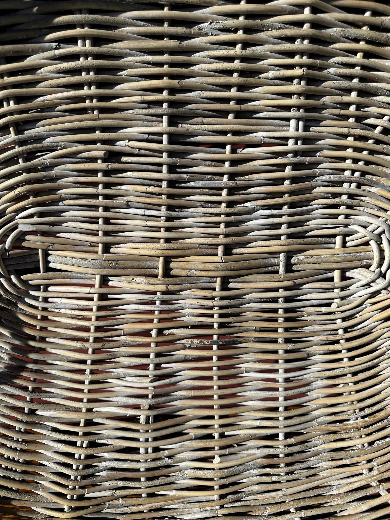 Large Rustic European Woven Wicker Tray - 6