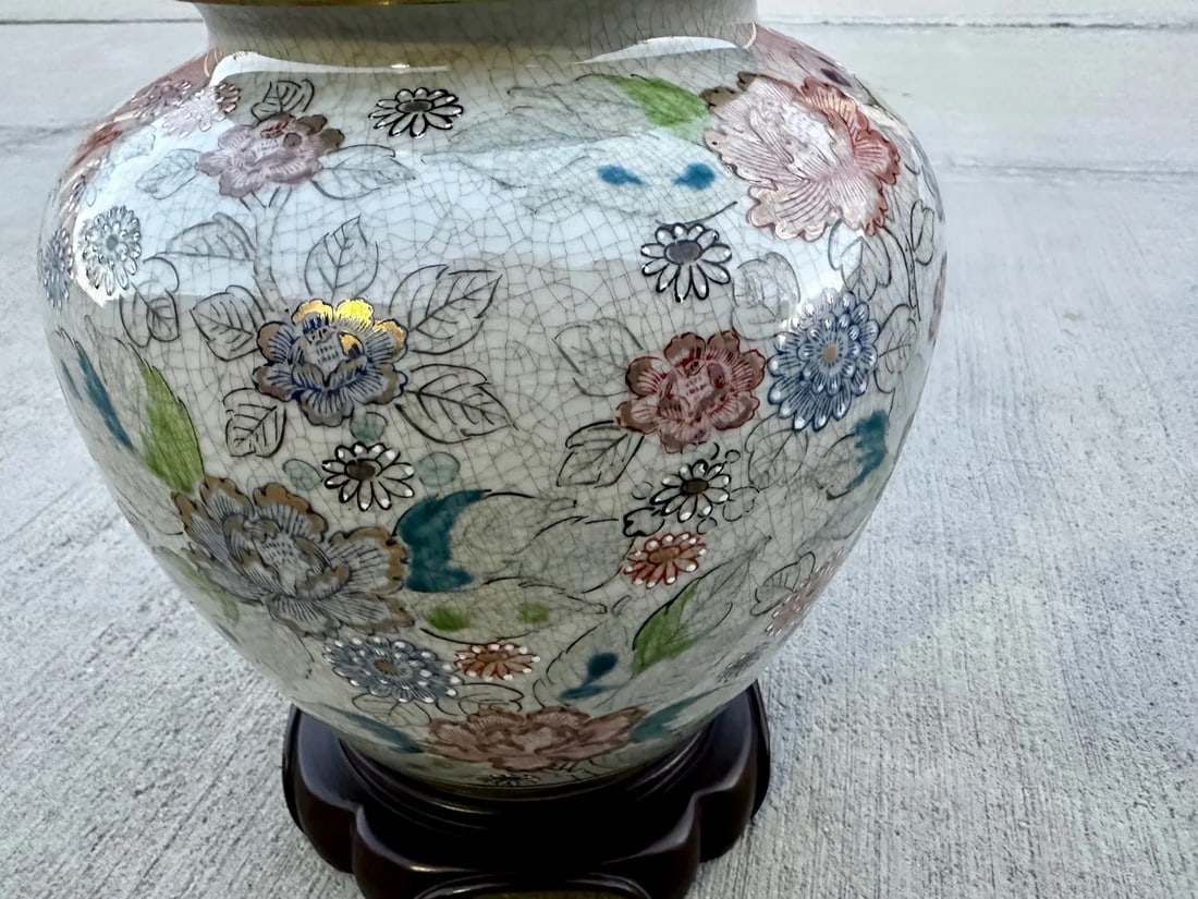 Vintage Samuel L. Dinkelspiel Chinoiserie Ginger Jar Table Lamp - 4