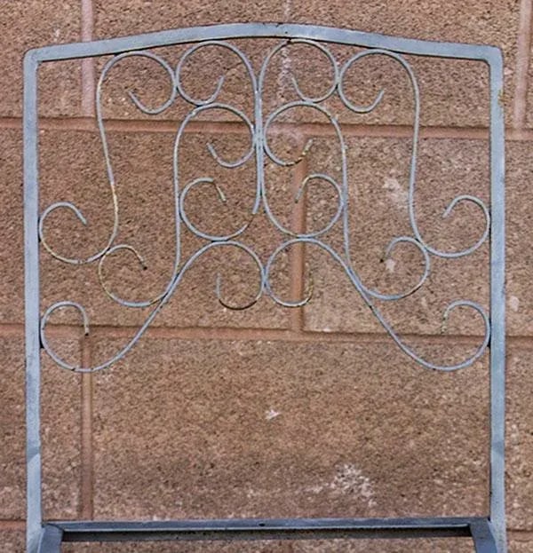 Vintage Wrought Iron Industrial Style Patio Table & 4 Chairs - 5