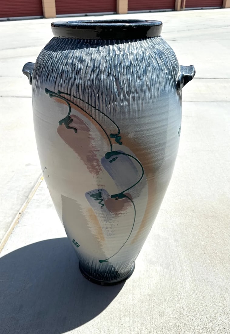 Mark Untener Large Glazed Ceramic Floor Vase - 7