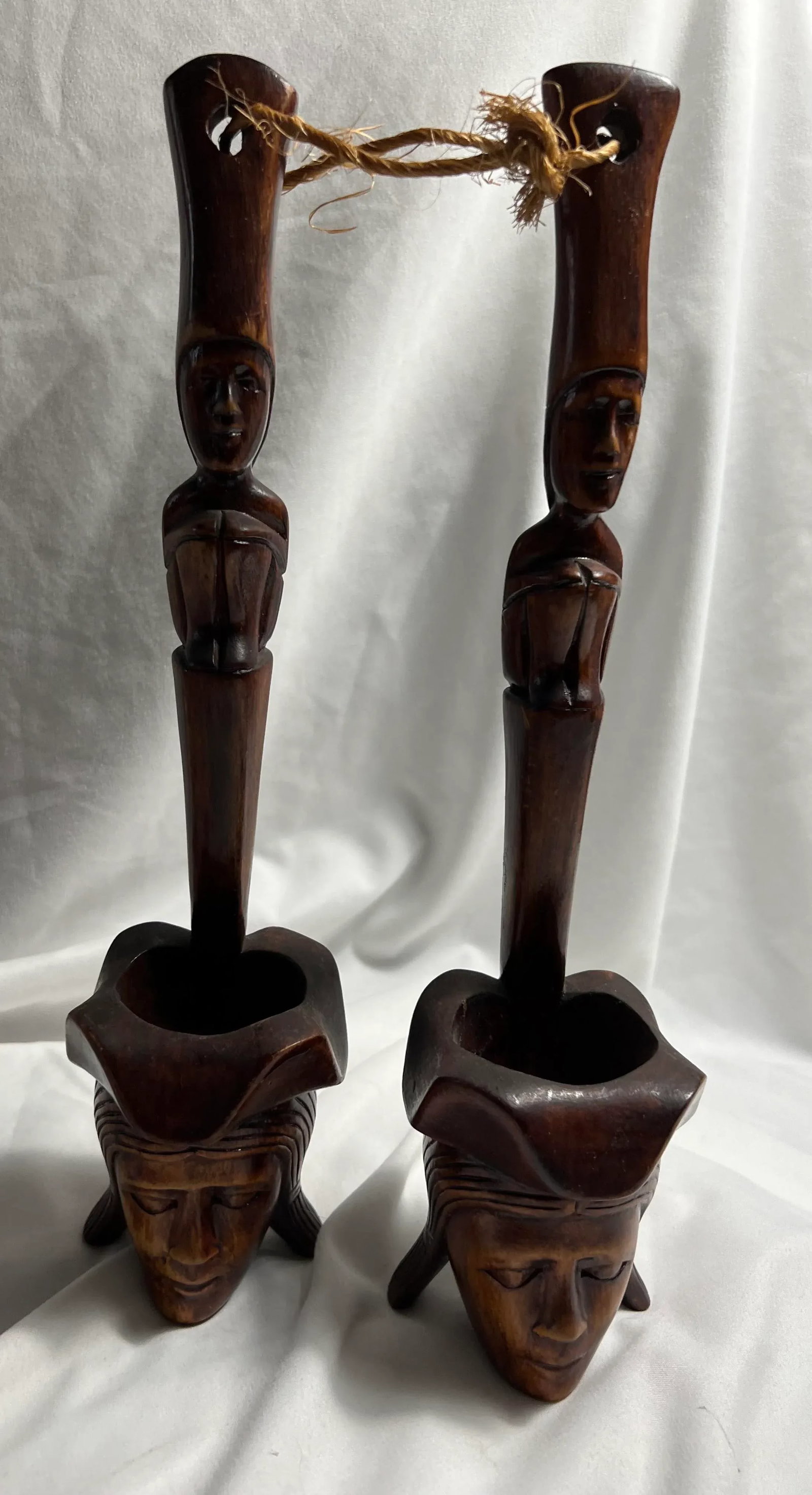 Vintage Tribal Offering Bowls a Pair - 2