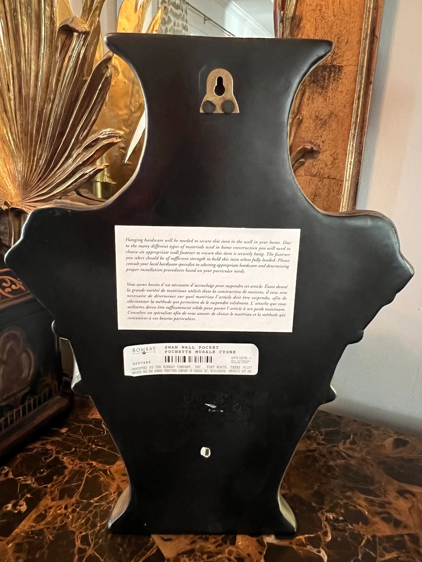 Bombay Swan Wall Pocket - 8