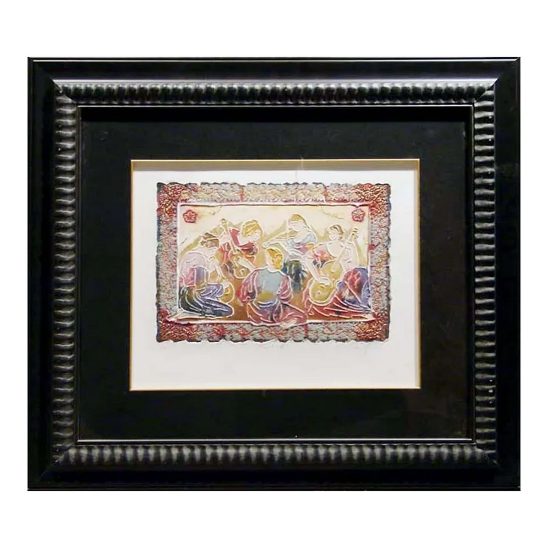 Roy Tonkin Quartet II Serigraph on Paper Black Custom Framed (1 of 6)