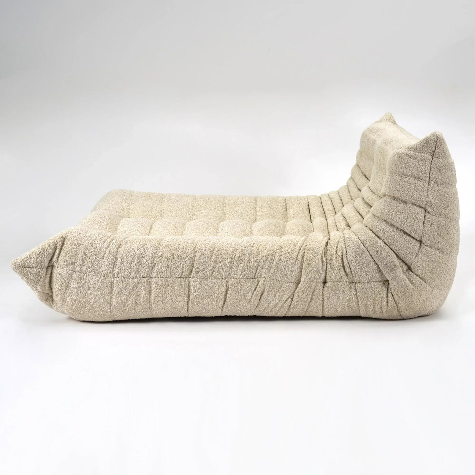 Ligne Roset Togo Chaise Lounge in Cream Bouclé - 5
