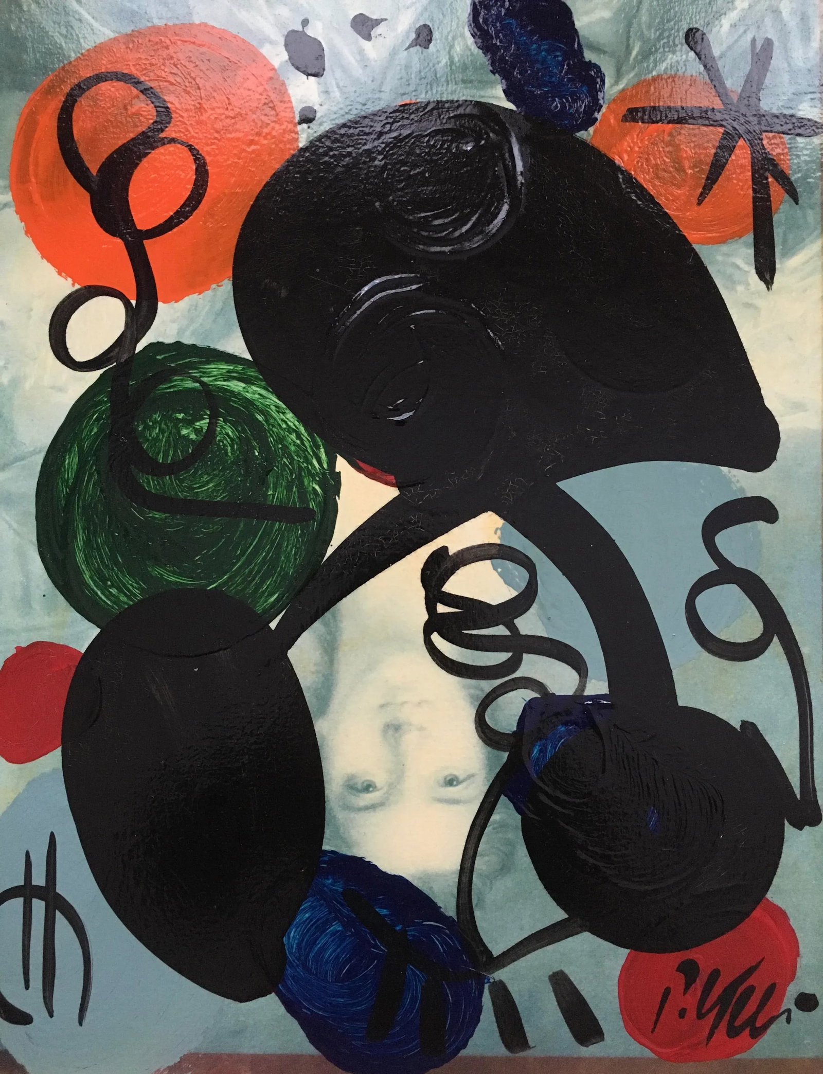 Original Peter Keil MirÃ³vian Style Painting Framed - 2