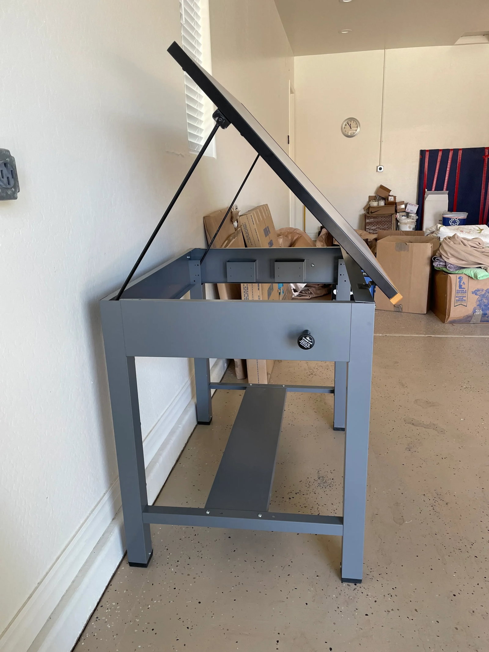 Mayline Ranger Steel Four Post Drafting Table-Vintage Modern Adjustable Desk - 6