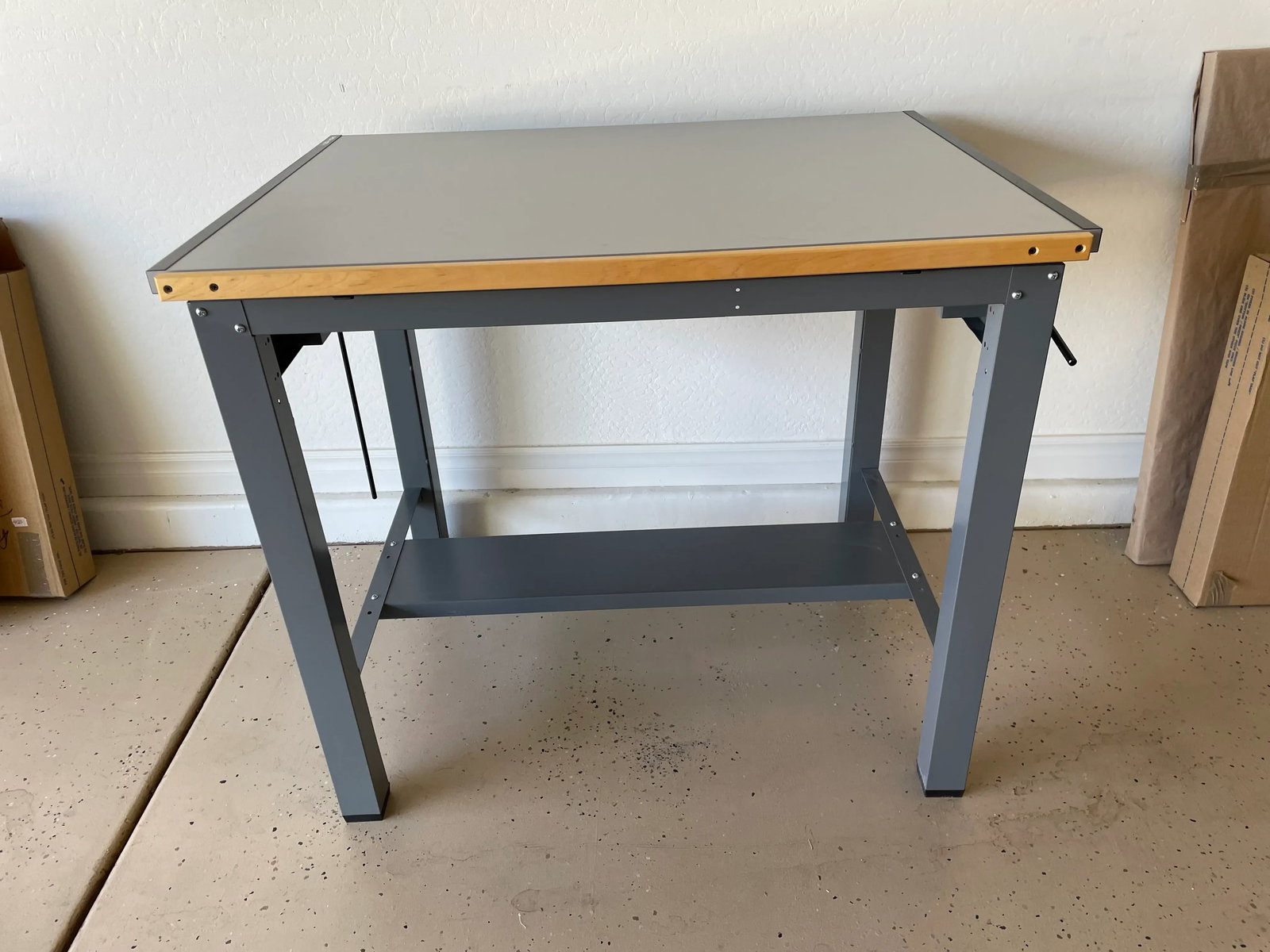 Mayline Ranger Steel Four Post Drafting Table-Vintage Modern Adjustable Desk - 7