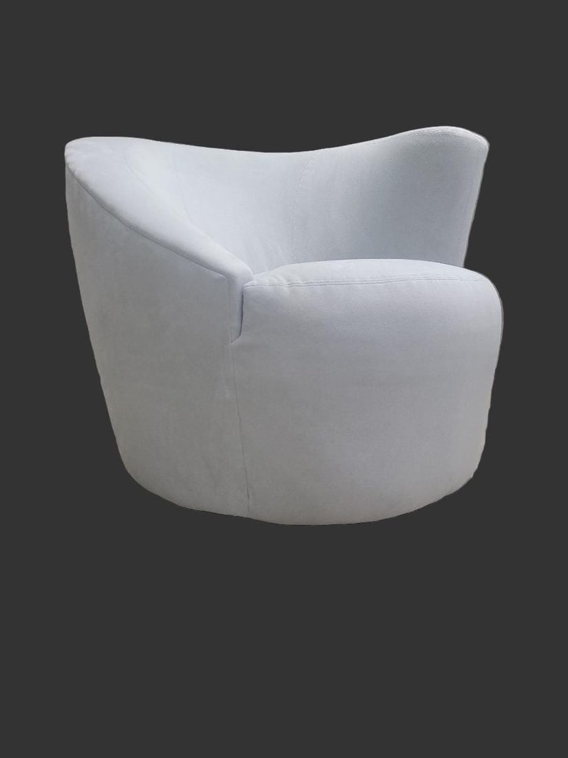 MCM Vladimir Kagan Nautilus Asymmetrical Swivel Lounge Chairs - Pair - 5