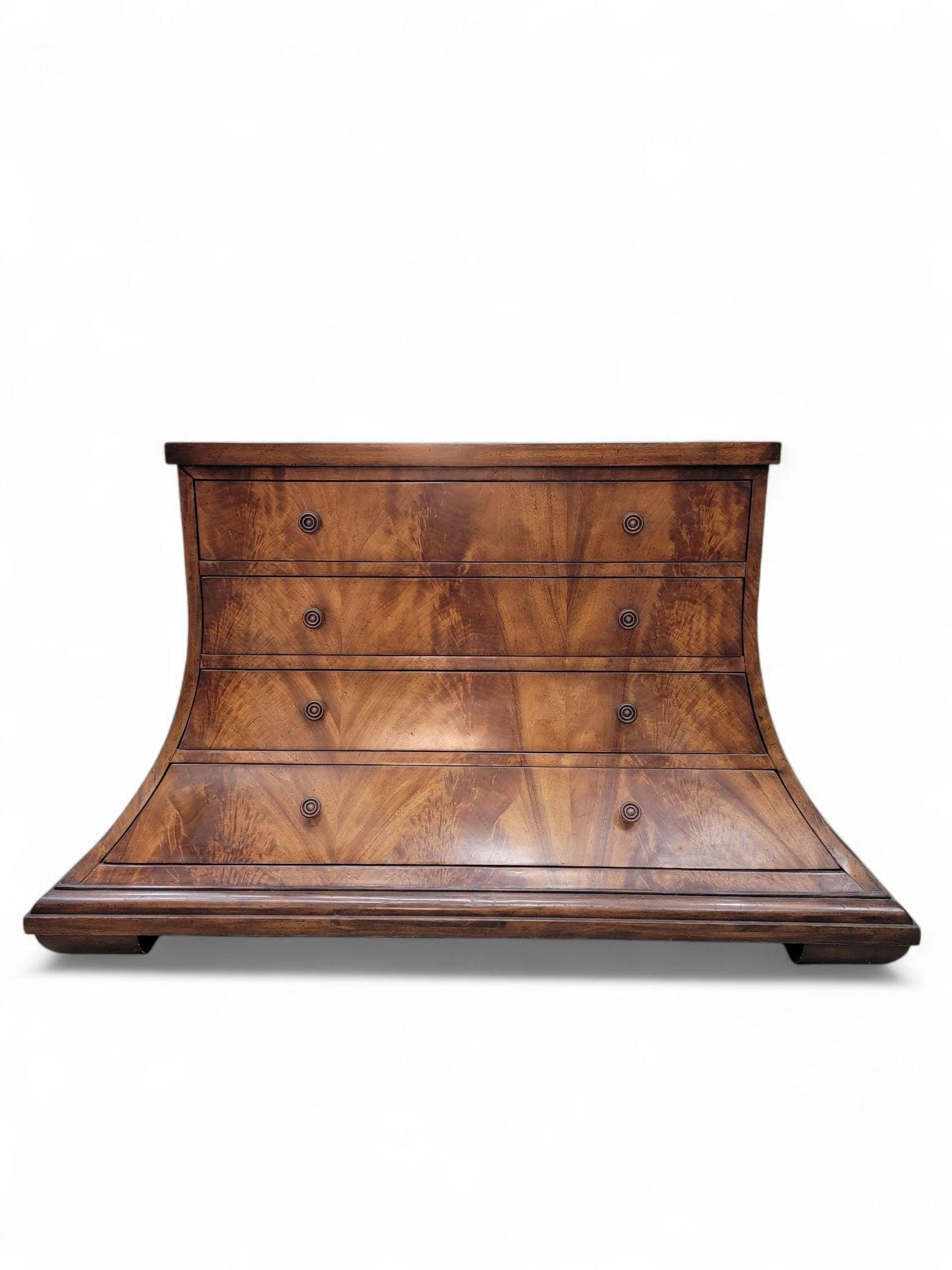 Vintage Arched Burl Dressers Monarch Furniture for Century - Set of 2 - 5