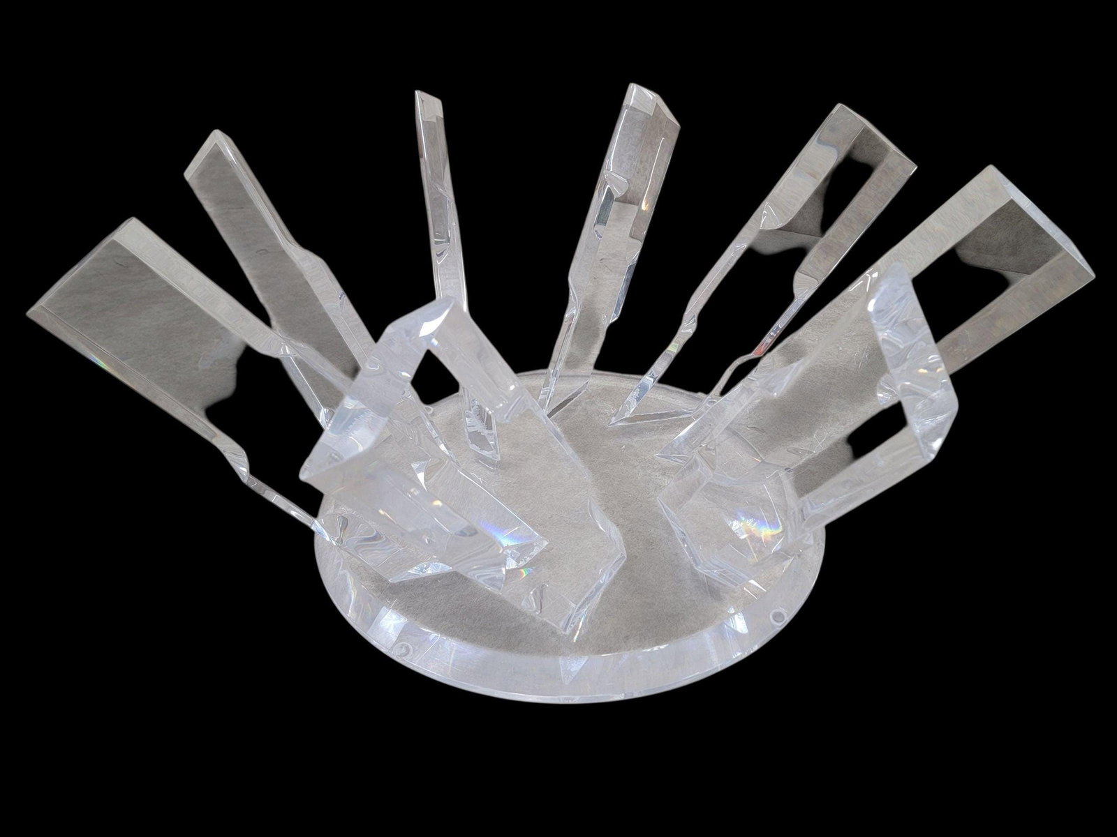 Postmodern Ice Crystal Lucite Coffee Table - 3
