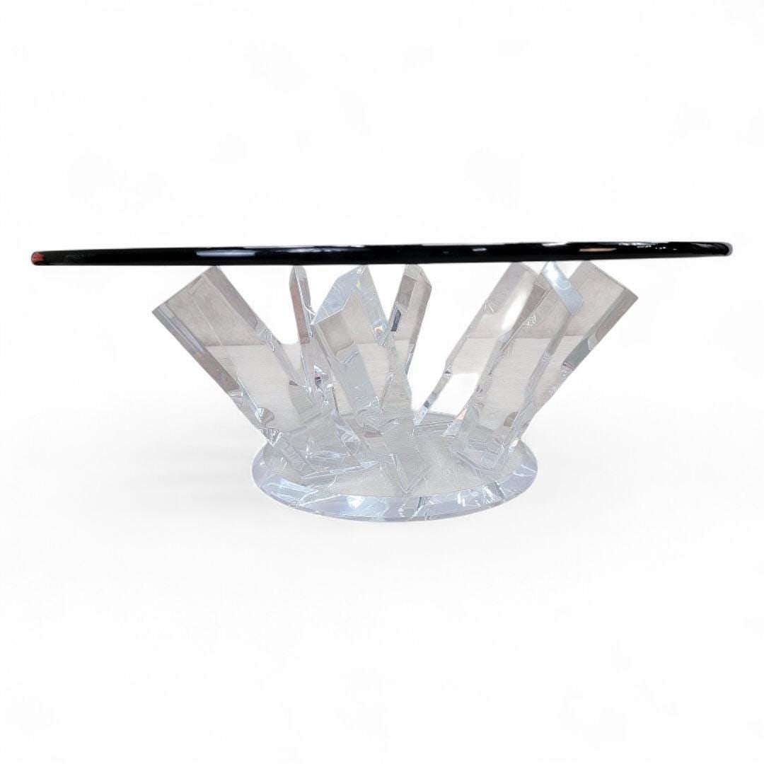 Postmodern Ice Crystal Lucite Coffee Table - 5