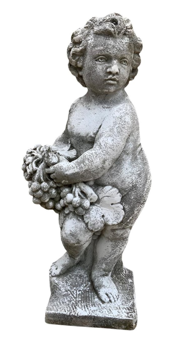 Vintage Neoclassical Style Cherub/Putti Garden Statue - 2