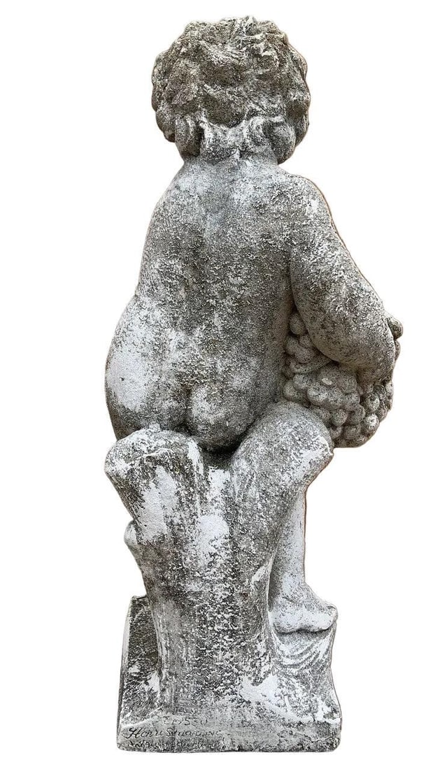 Vintage Neoclassical Style Cherub/Putti Garden Statue - 7