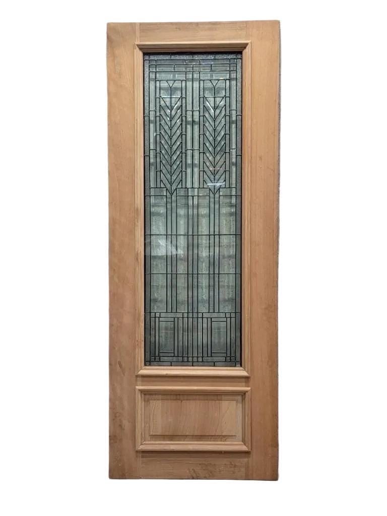 Vintage Mahogany Door and Two Sidelights - 6