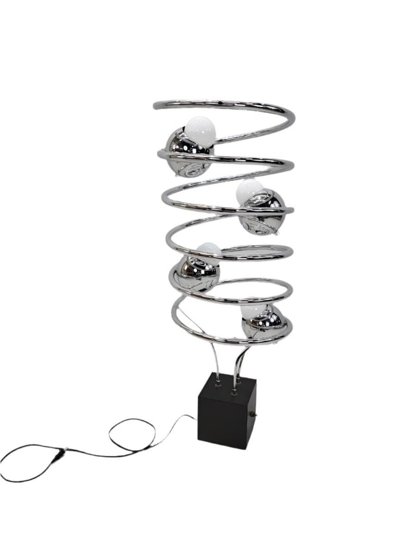 MCM Atomic Space Age Chrome Abstract Table Floor Lamp - 6
