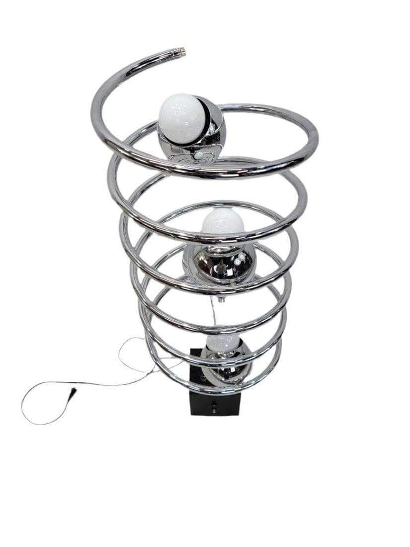 MCM Atomic Space Age Chrome Abstract Table Floor Lamp - 7