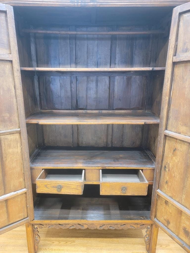 Antique Shanxi Province Armoire Highboy Storage Cabinet - 9