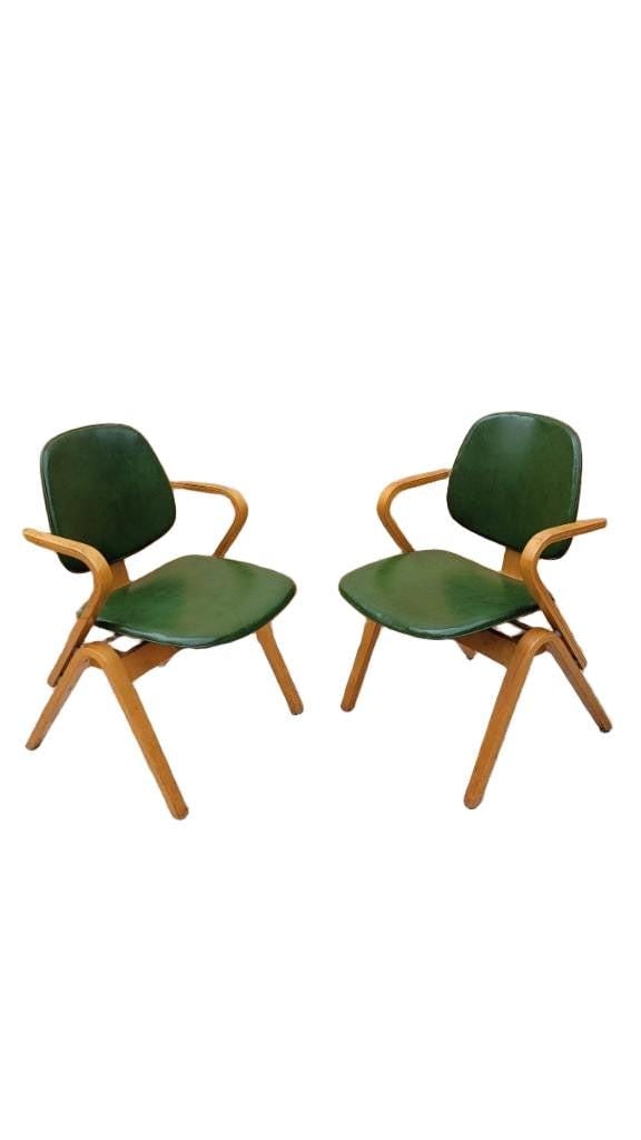 MCM Plywood Dining Chairs by Joe Atkinson for Thonet - 4 - 3