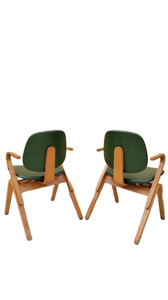 MCM Plywood Dining Chairs by Joe Atkinson for Thonet - 4 - 5