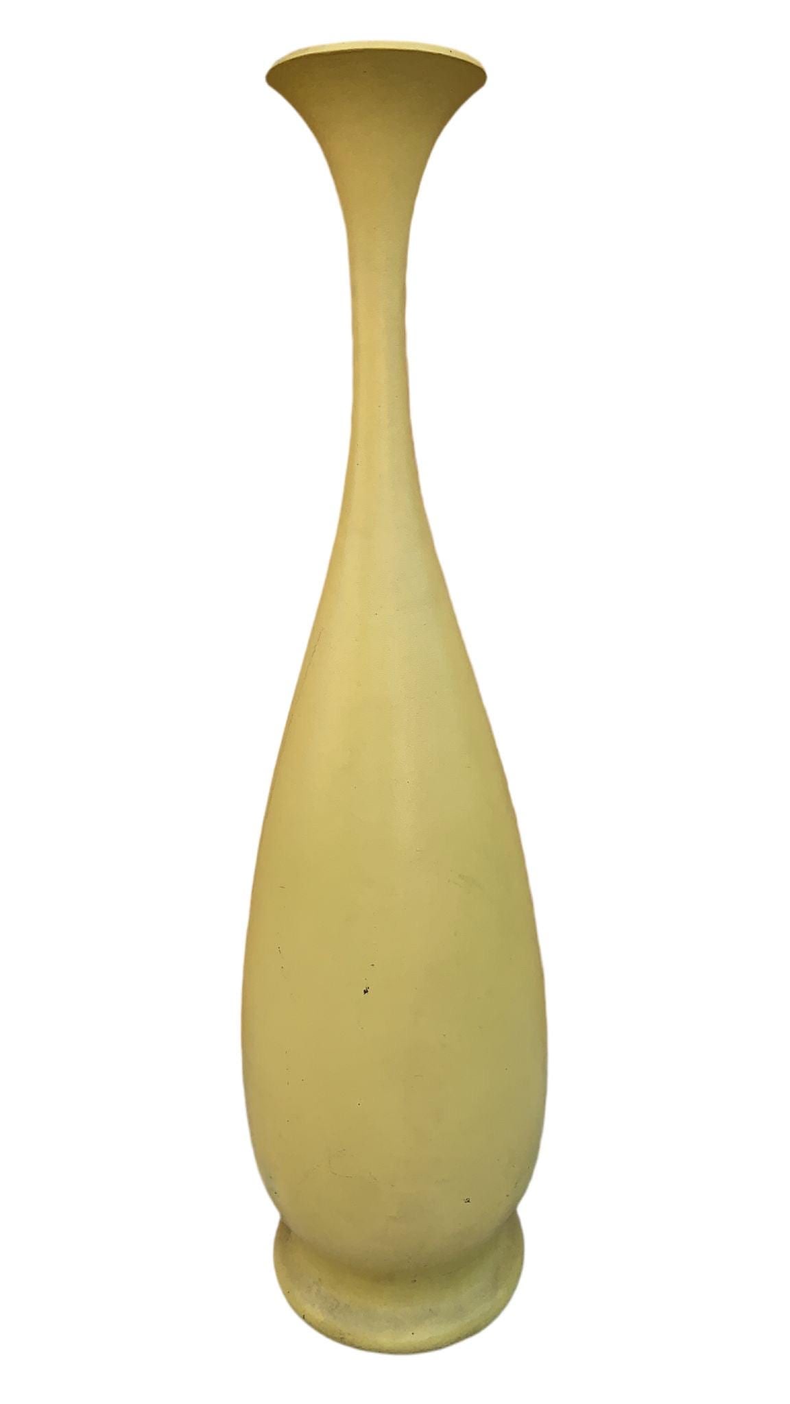MCM Swedish Ceramic Yellow Floor Vase: Title: MCM Swedish Ceramic Yellow Floor Vase Description: Mid Century Modern Tall Swedish Ceramic Yellow Floor VaseElevate your home decor with this stunning MCM Vase, a perfect blend of style and