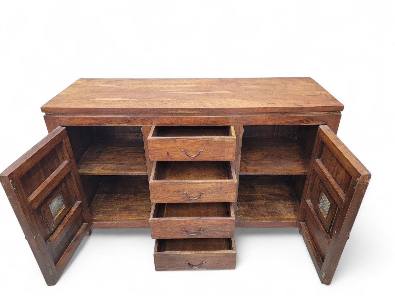 Vintage Rustic Reclaimed Barnwood Sideboard - 4