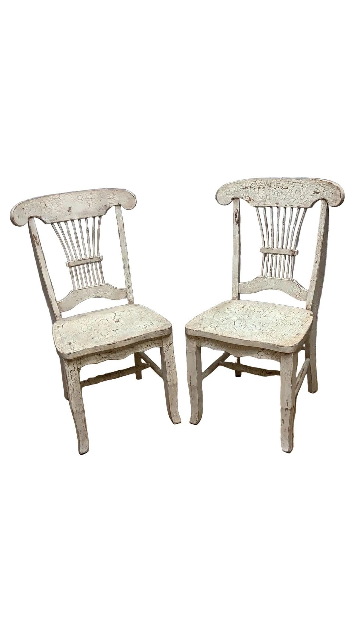 Vintage Farmhouse Style Distressed Dining Chairs - Set of 5 - 8