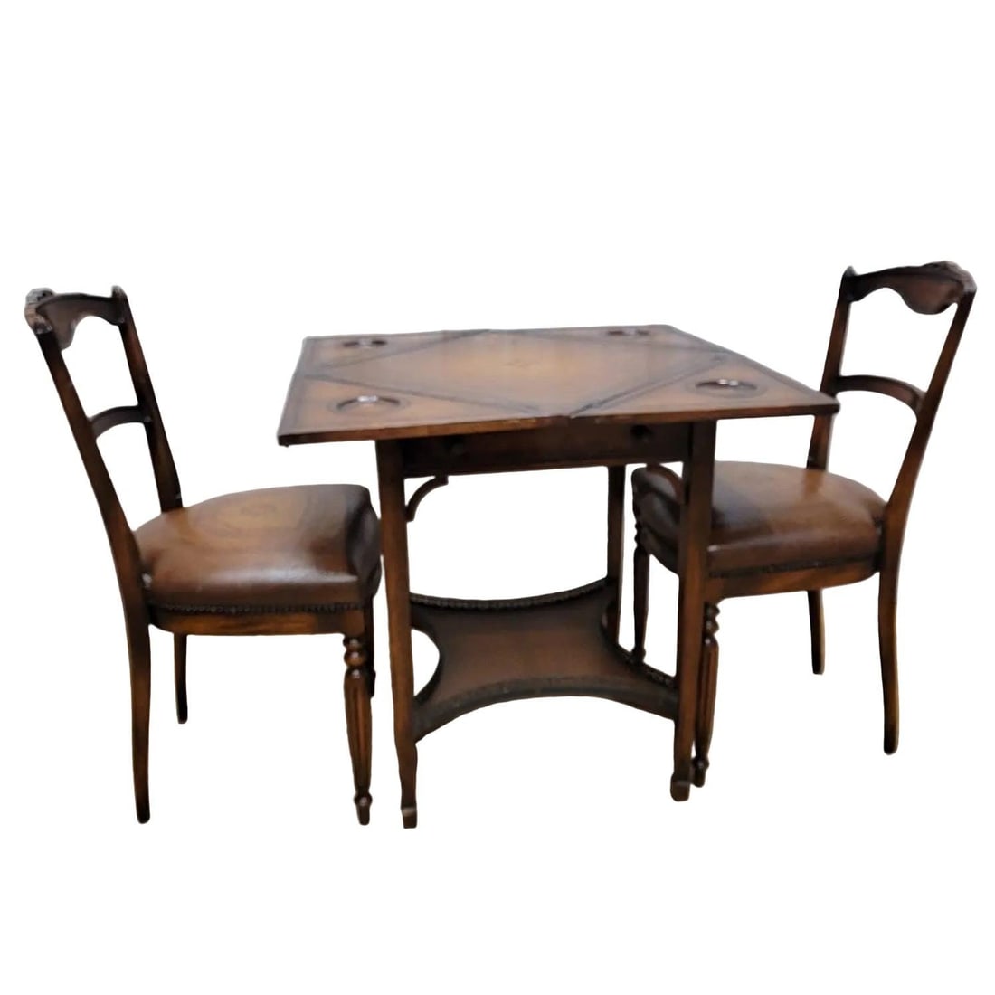 Theodore Alexander Handkerchief Game Table with 2 Chairs - 2