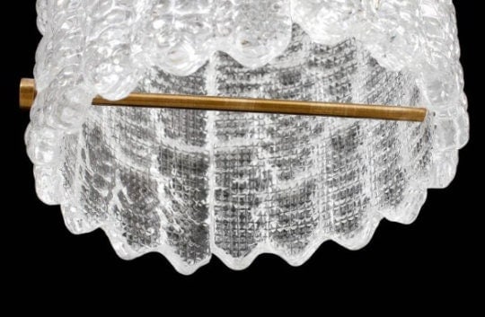 MCM Crystal Pendant Lights by Orrefors - Pair - 5