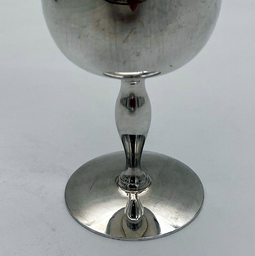 20th Century Sterling Silver Set Six Wine Goblets Sheffield 1972 James Dixon & Sons - 8