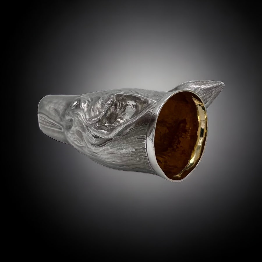 Early 19th Century Antique George III Silver Pair Fox Stirrup Cups London 1802 John Edwards - 5