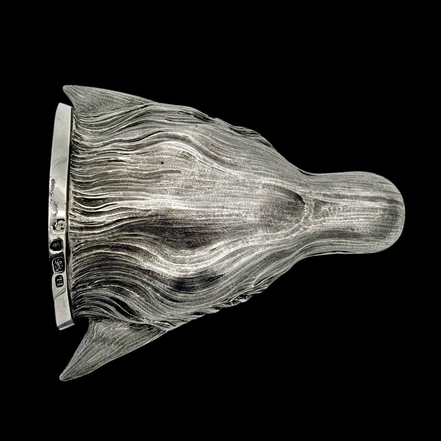 18th Century Antique George III Silver Fox Stirrup Cup London 1773 John Lambe - 6