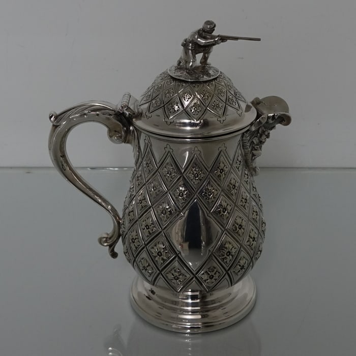 19th Century Antique Silver-Plated Victorian Flagon Circa 1865 (unmarked) - 2