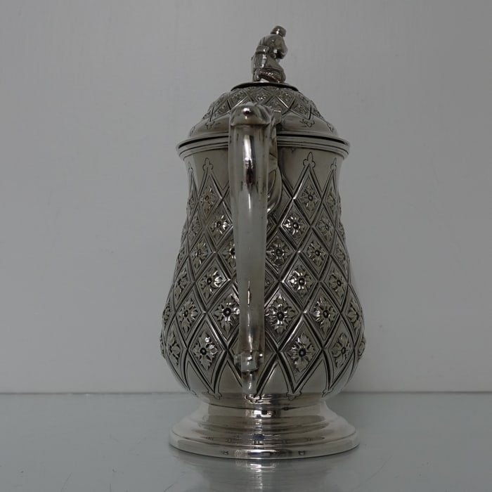19th Century Antique Silver-Plated Victorian Flagon Circa 1865 (unmarked) - 5