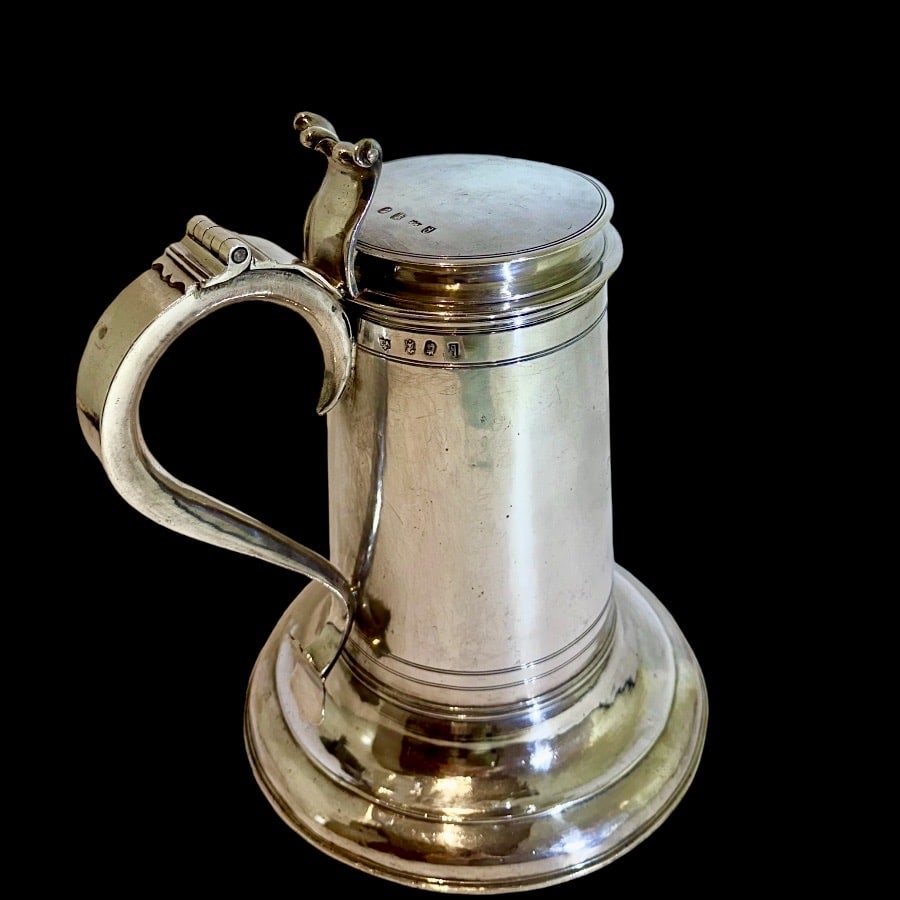 Early 18th Century Antique Queen Anne Britannia Silver Flagon London 1704 John East - 3