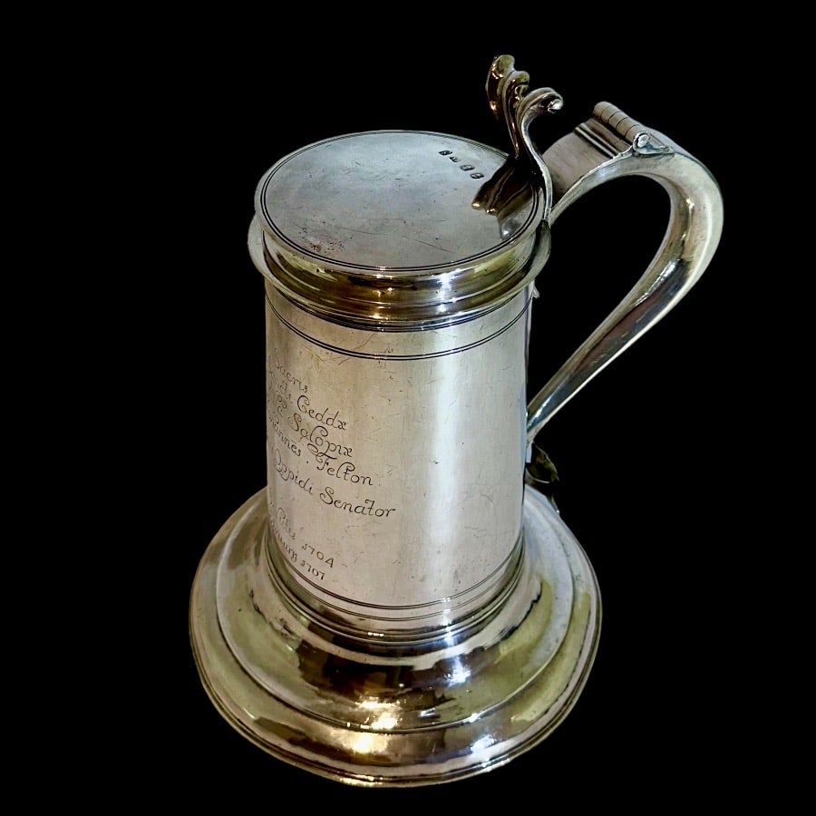 Early 18th Century Antique Queen Anne Britannia Silver Flagon London 1704 John East - 4