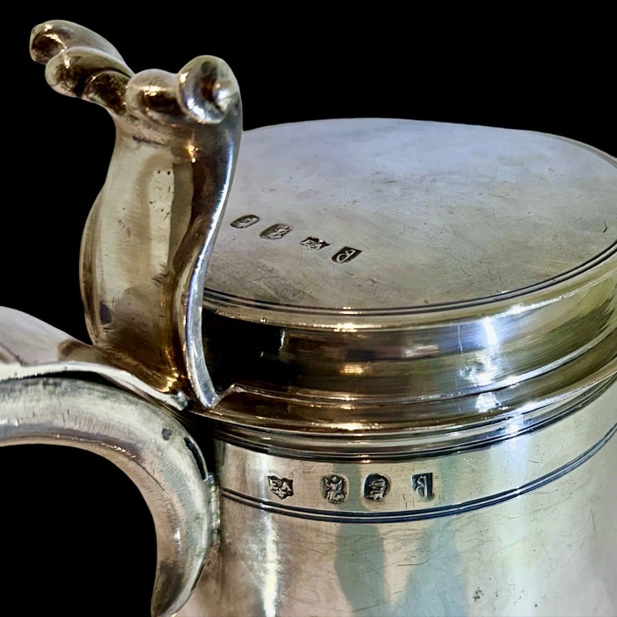 Early 18th Century Antique Queen Anne Britannia Silver Flagon London 1704 John East - 7