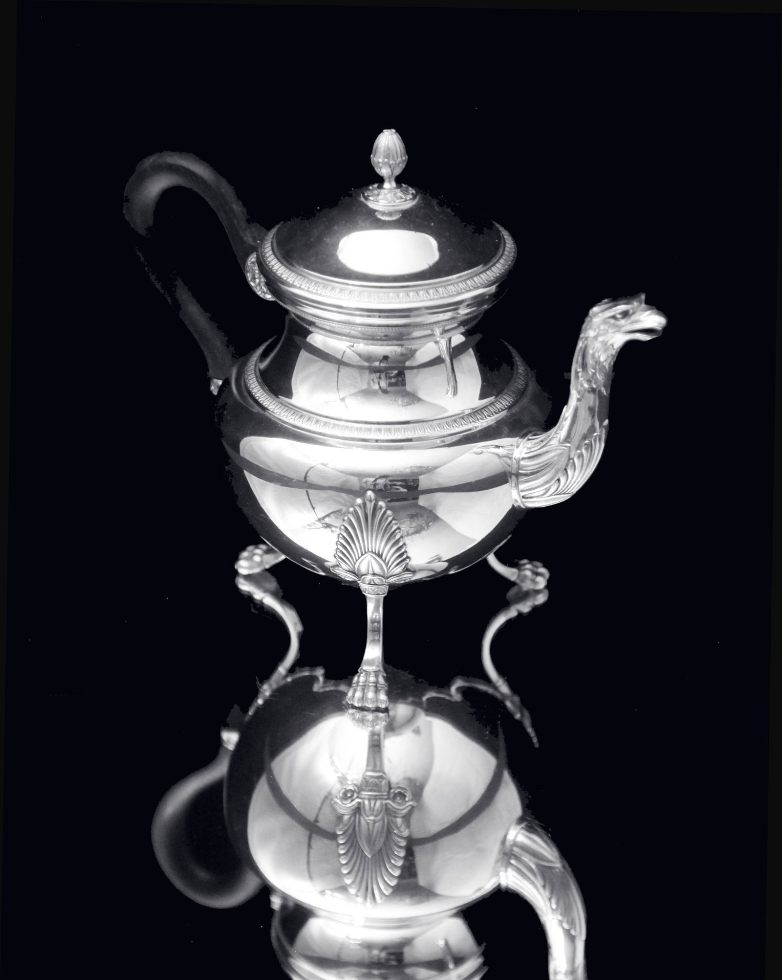Puiforcat (Hermes) - Stunning 6pc. Antique French Sterling Silver Tea Set, Empire Style, No - 8