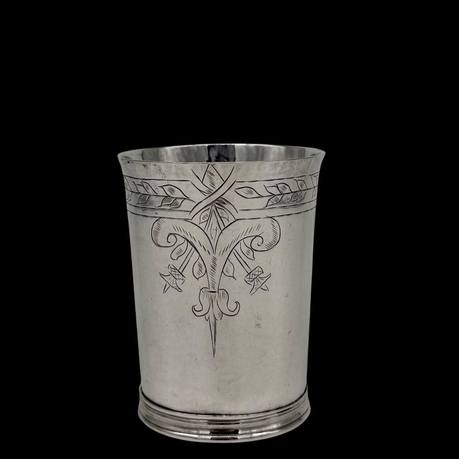 Mid 17th Century Antique Commonwealth Silver Beaker London 1658 Richard Farmer - 2
