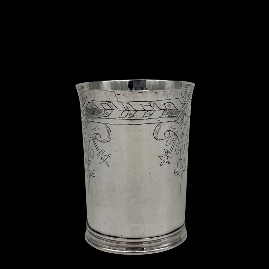 Mid 17th Century Antique Commonwealth Silver Beaker London 1658 Richard Farmer - 3