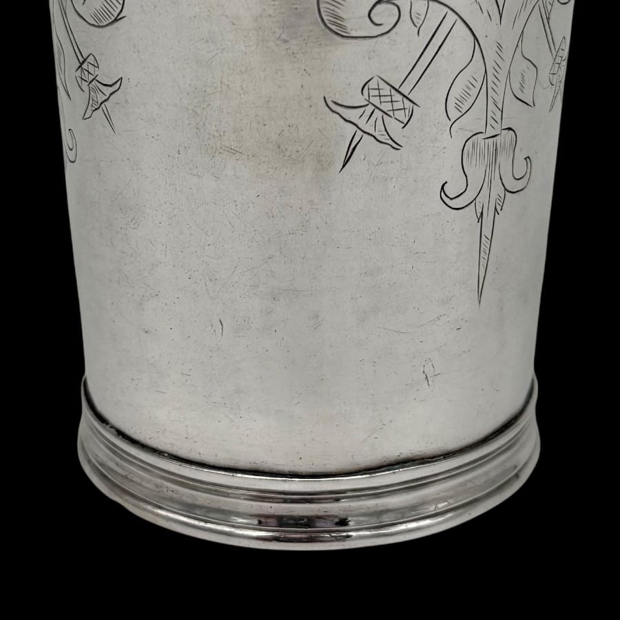 Mid 17th Century Antique Commonwealth Silver Beaker London 1658 Richard Farmer - 7