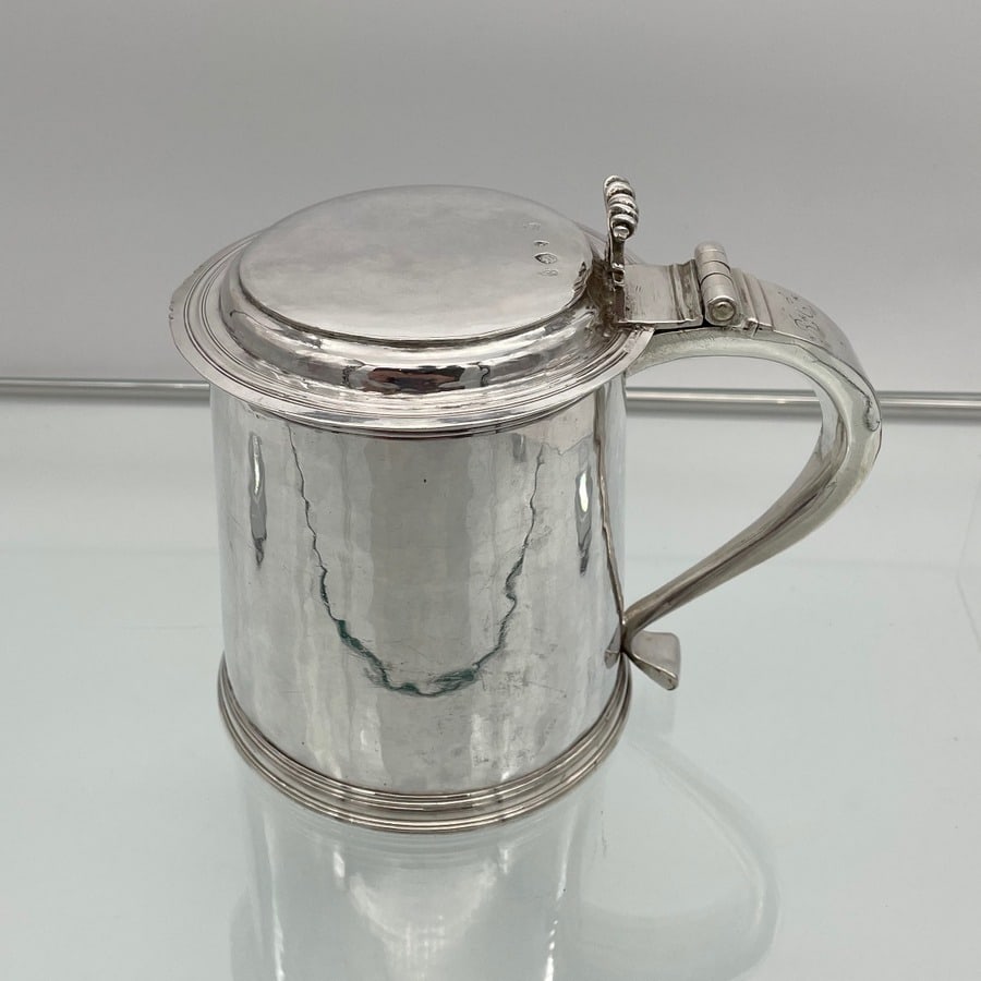 17th Century Antique Charles II Silver Tankard & Cover London 1683 Nathaniel Weekley - 2